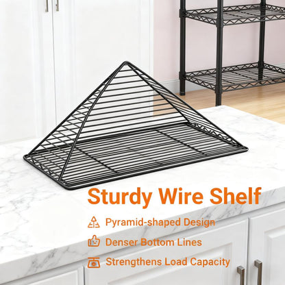 4-Tier Heavy-Duty Storage Rack with Hanging Rod